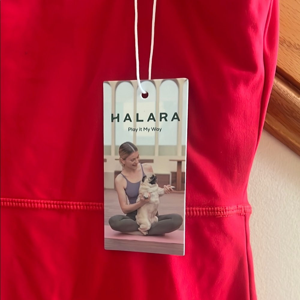 Halara Play It My Way Vibrant Red Sleeveless Dress Size Medium New With Tag - Picture 5 of 8
